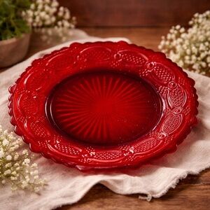 Avon Weston‎ Cape Cod Ruby Red Plate